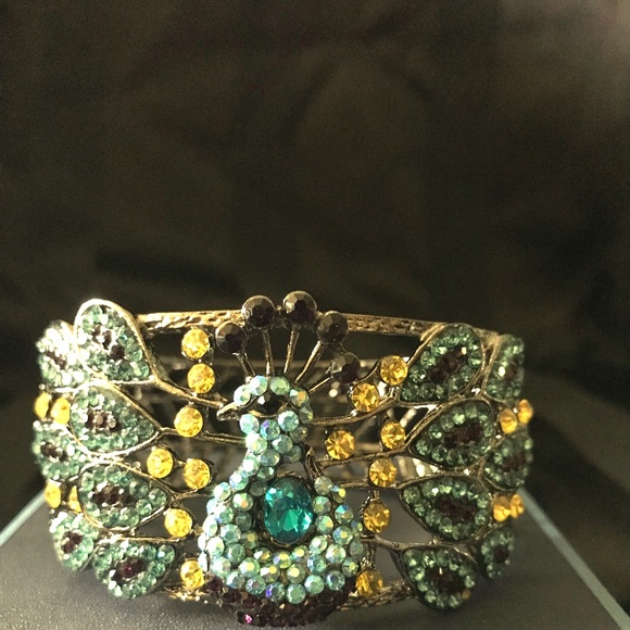 JTV Jewelry - JTV Peacock Bracelet w/stunning Gems